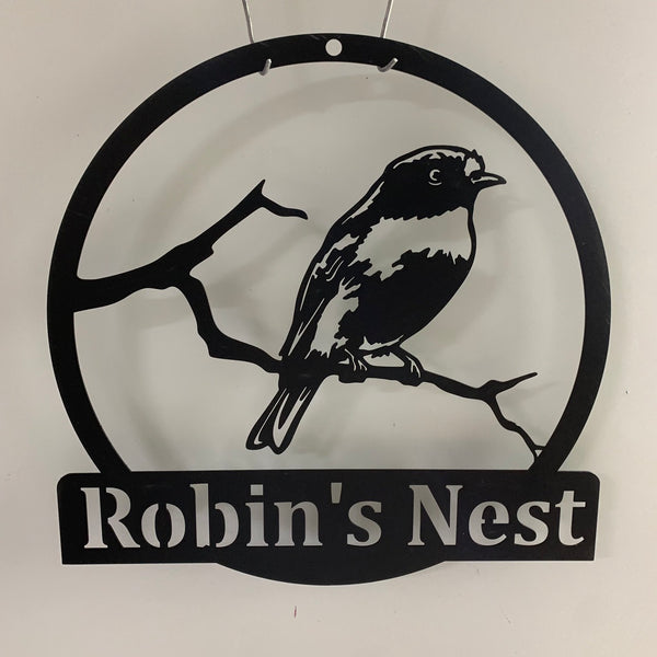 Personalized Birds On A Branch Metal Wall Art, Metal Sign With Birds, Love Birds Welcome Metal Sign, Bird Metal Hanging Outdoor Porch Decor