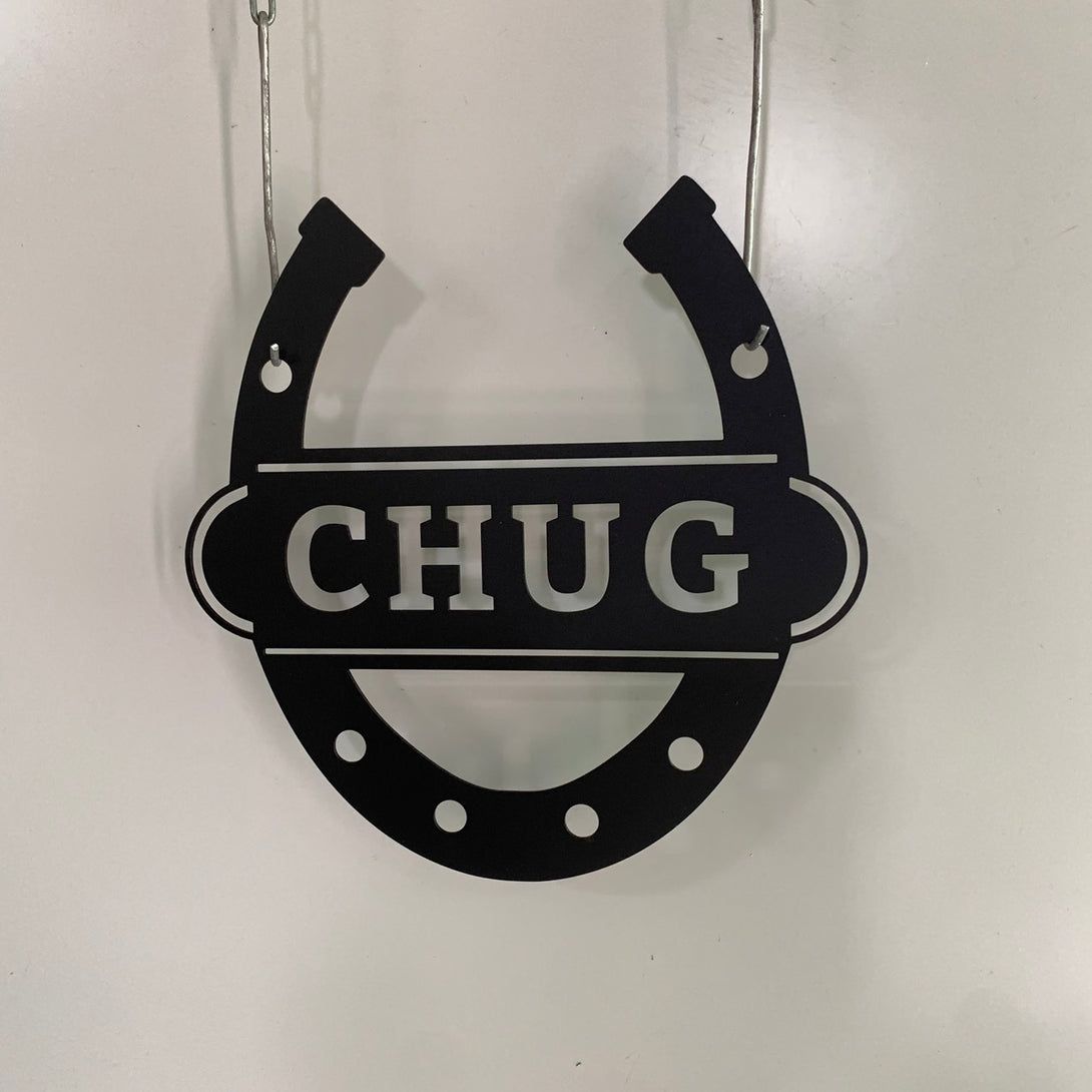 Custom Horseshoe Metal Wall Art, Personalized Horseshoe Metal Sign With Name, Horse Farm Ranch Front Door Metal Wall Sign Decor