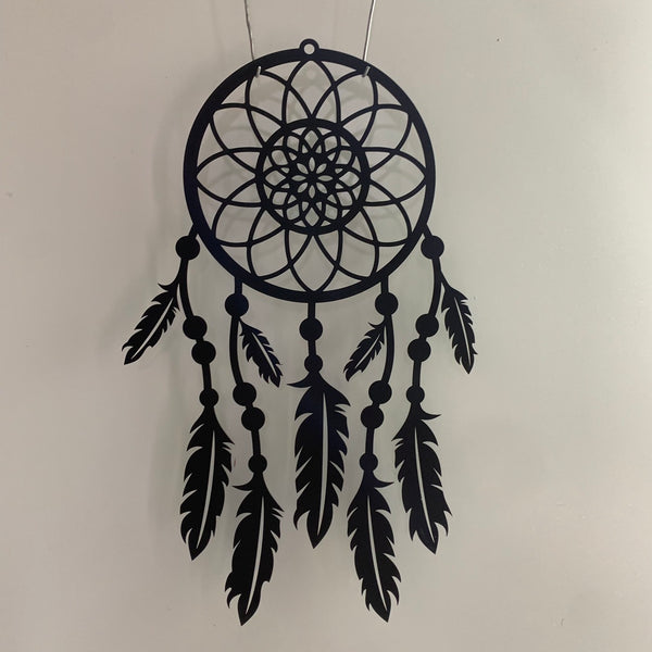 Dreamcatcher Metal Sign Decor, Dreamcatcher Metal Wall Art, Metal Dreamcatcher Boho Style Wall Hanging, Dreamcatcher Living Room Bedroom Metal Sign