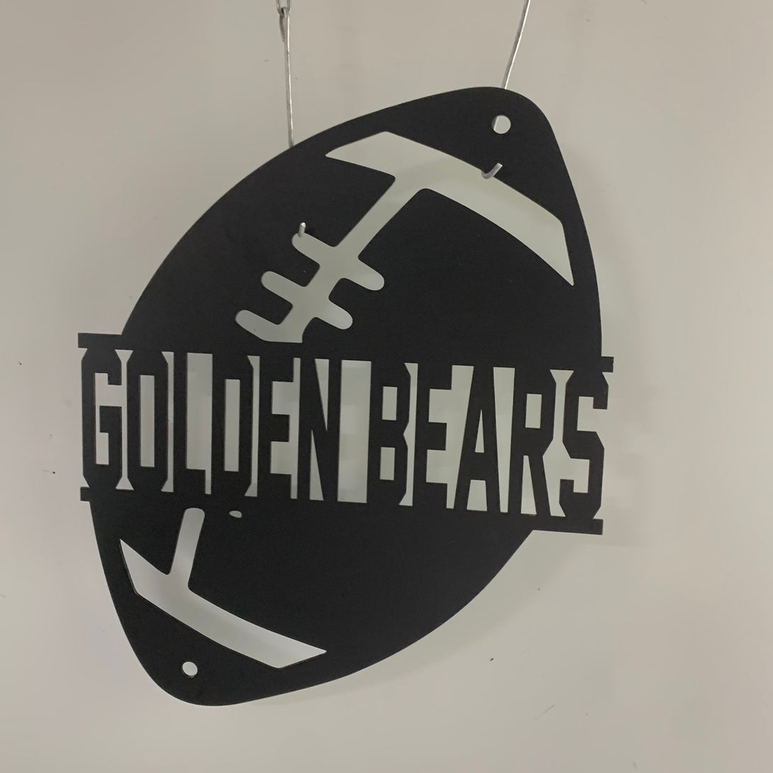 Custom American Football Metal Wall Art With Name, Personalized Football Player Metal Name Sign, Football Sport Kid Room Metal Sign Decor