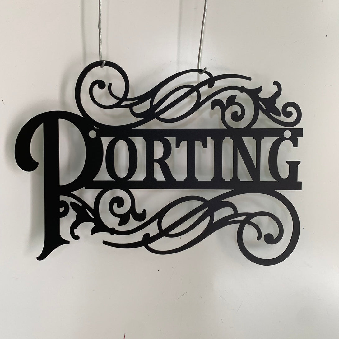 Personalized Name Metal Monogram Sign, Custom Family Name Metal Wall Art, Split Letter Monogram Sign, Custom Last Name Metal Sign Front Door Hanging
