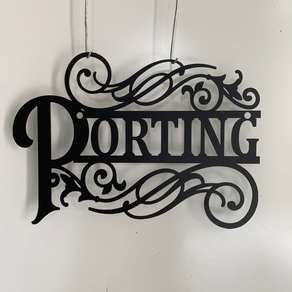 Personalized Name Metal Monogram Sign, Custom Family Name Metal Wall Art, Split Letter Monogram Sign, Custom Last Name Metal Sign Front Door Hanging