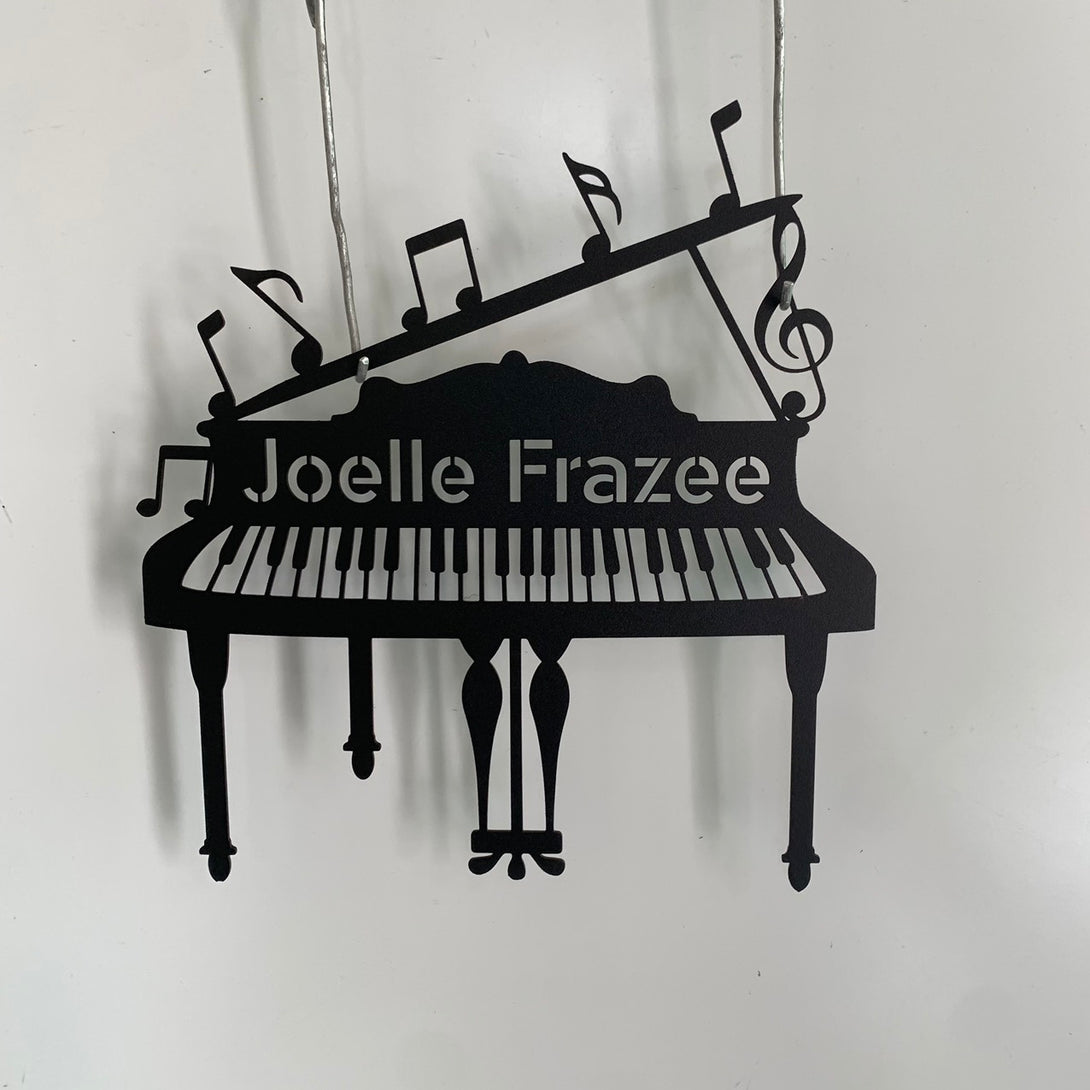 Custom Piano Musical Instrument Metal Wall Art, Custom Pianist Name Metal Sign, Piano Music Metal Sign, Piano Music Studio Metal Wall Hanging Decor