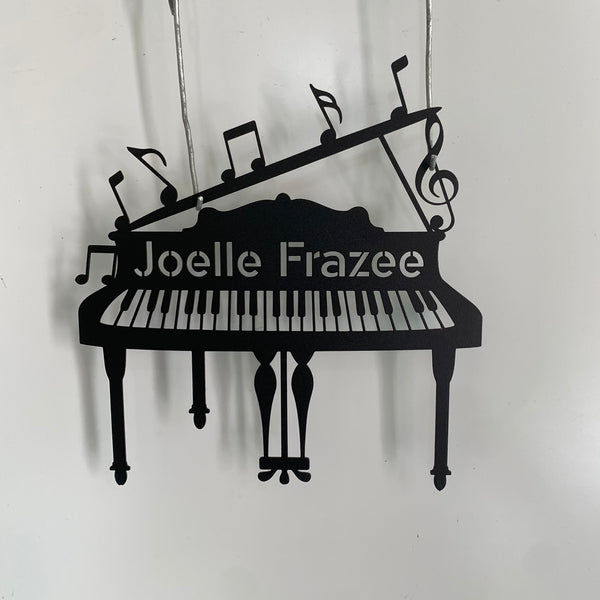 Custom Piano Musical Instrument Metal Wall Art, Custom Pianist Name Metal Sign, Piano Music Metal Sign, Piano Music Studio Metal Wall Hanging Decor
