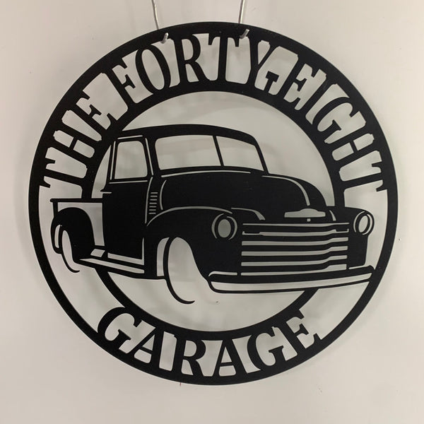 Personalized Car Garage Metal Name Sign, Car Garage Monogram Metal Sign, Custom Metal Car Signs For Garage, Garage Man Cave Metal Wall Decor