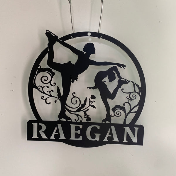 Personalized Figure Skating Monogram Metal Wall Art, Custom Figure Skater Metal Name Sign, Figure Skating Sport Metal Wall Sign