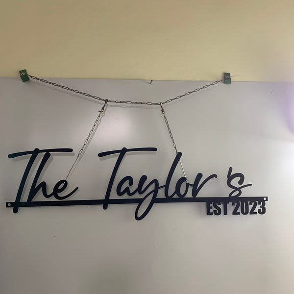 Personalized Family Name Metal Sign, Cusom Last Name Family Established Sign, Custom Wedding-anniversary Metal Family Name Plaque