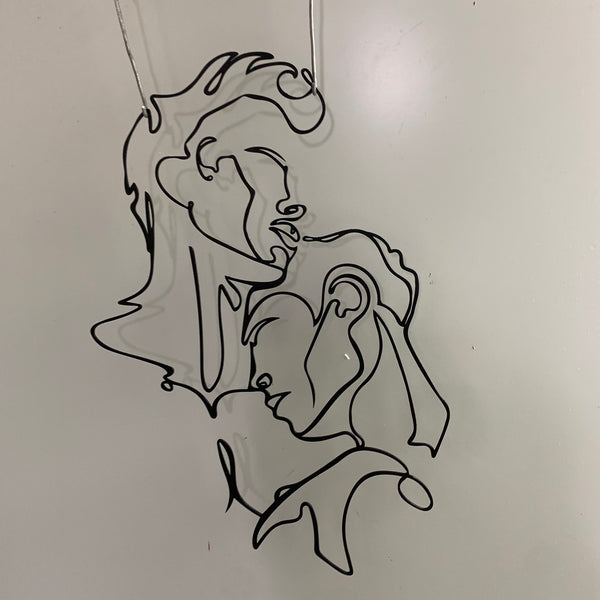Couple Line Art Metal Sign, Romantic Metal Line Art, Hugging Couple Metal Wall Art, Minimalist Couple Metal Wall Decor Hanging