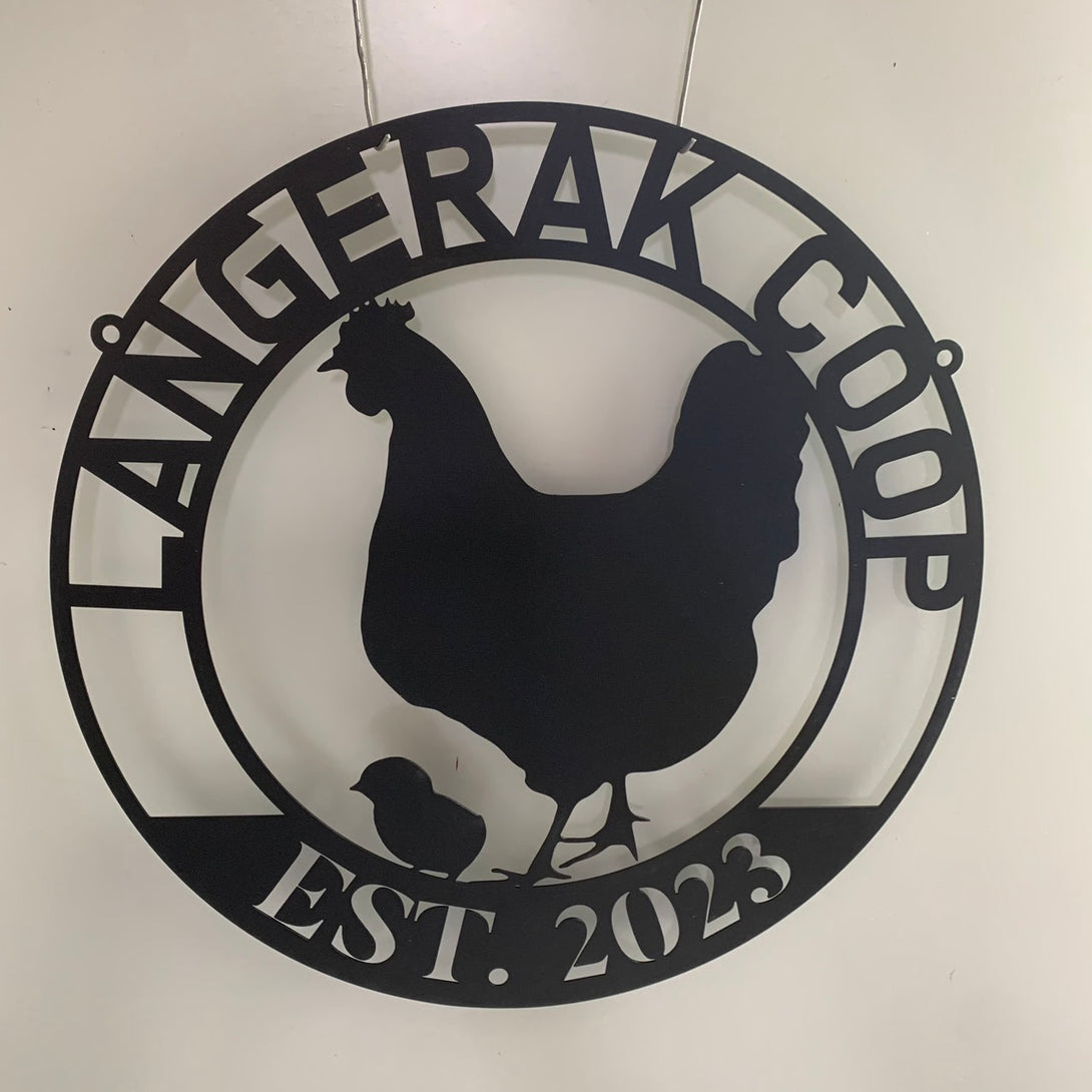 Personalized Chicken Coop Metal Farm Sign, Customize Hen House Metal Sign, Poultry Barn House Metal Farm Sign, Chicken Farm Metal Decor