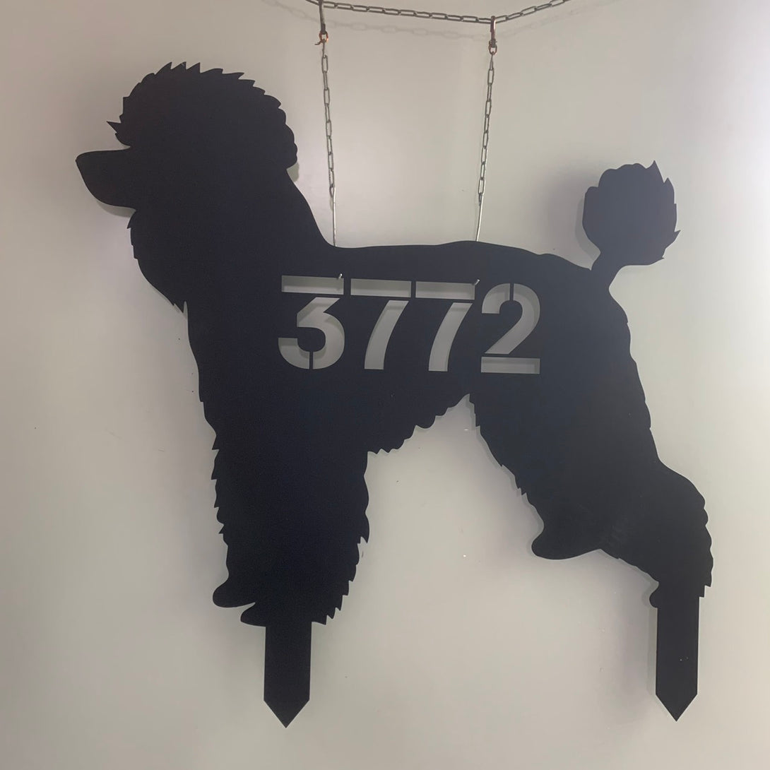 Custom Poodle Memorial Metal Garden Stake, Pet Grave Markers Sign, Metal Sign With Stake ,pet Loss Sympathy Sign, Remembrance Stake