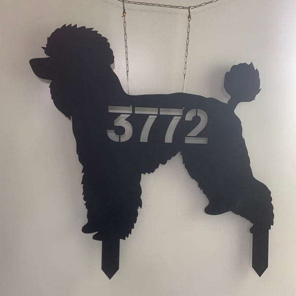 Custom Poodle Memorial Metal Garden Stake, Pet Grave Markers Sign, Metal Sign With Stake ,pet Loss Sympathy Sign, Remembrance Stake