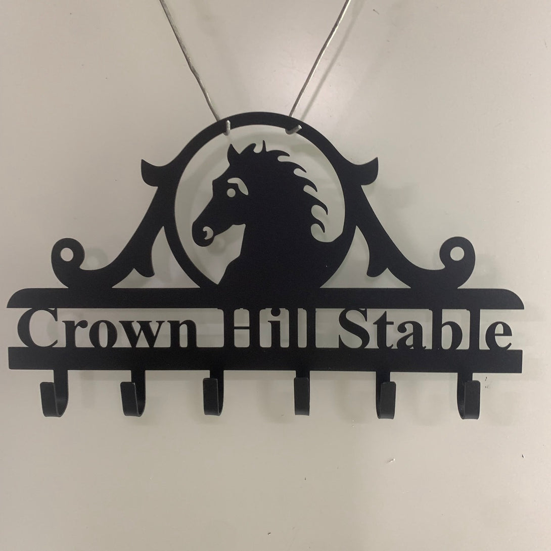 Custom Horse Metal Key Hanger, Horse Metal Wall Hook Hanger, Horses Metal Hanger For Keys Or Leashes, Western Horse Lover Metal Wall Hanging