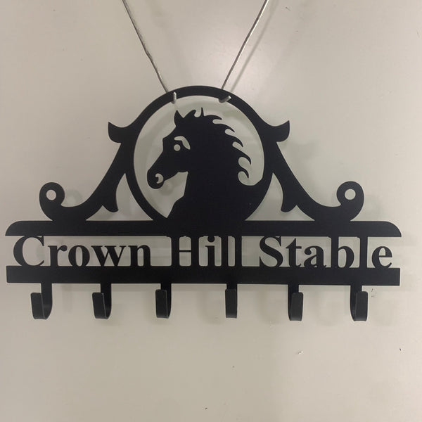 Custom Horse Metal Key Hanger, Horse Metal Wall Hook Hanger, Horses Metal Hanger For Keys Or Leashes, Western Horse Lover Metal Wall Hanging
