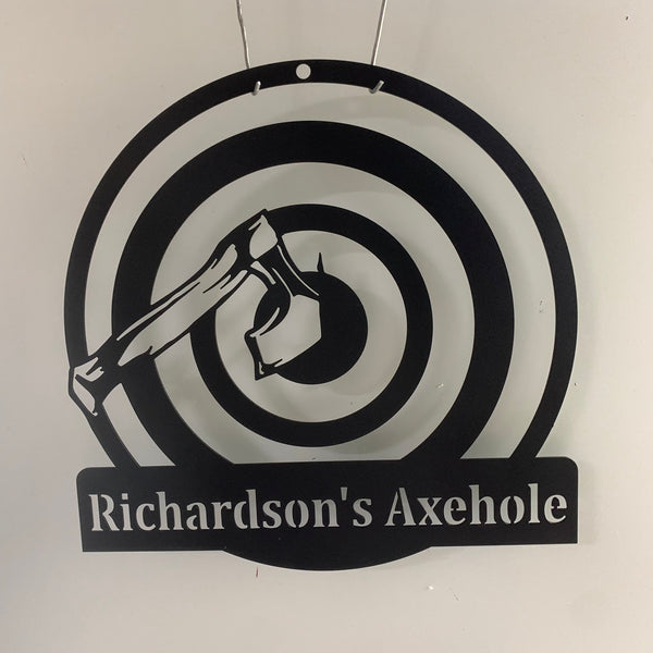 Axe Throwing Monogram Metal Wall Art, Custom Axe Throwing Metal Name Sign, Axe Throwing Metal Wall Hanging, Axe Throwing Man Cave Metal Sign