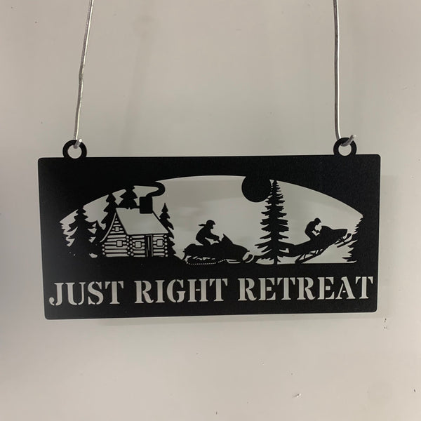 Personalized Snowmobile Metal Wall Art, Mountain Snowmobile Metal Name Sign, Ski-doo Winter Sport Man Cave Metal Wall Sign