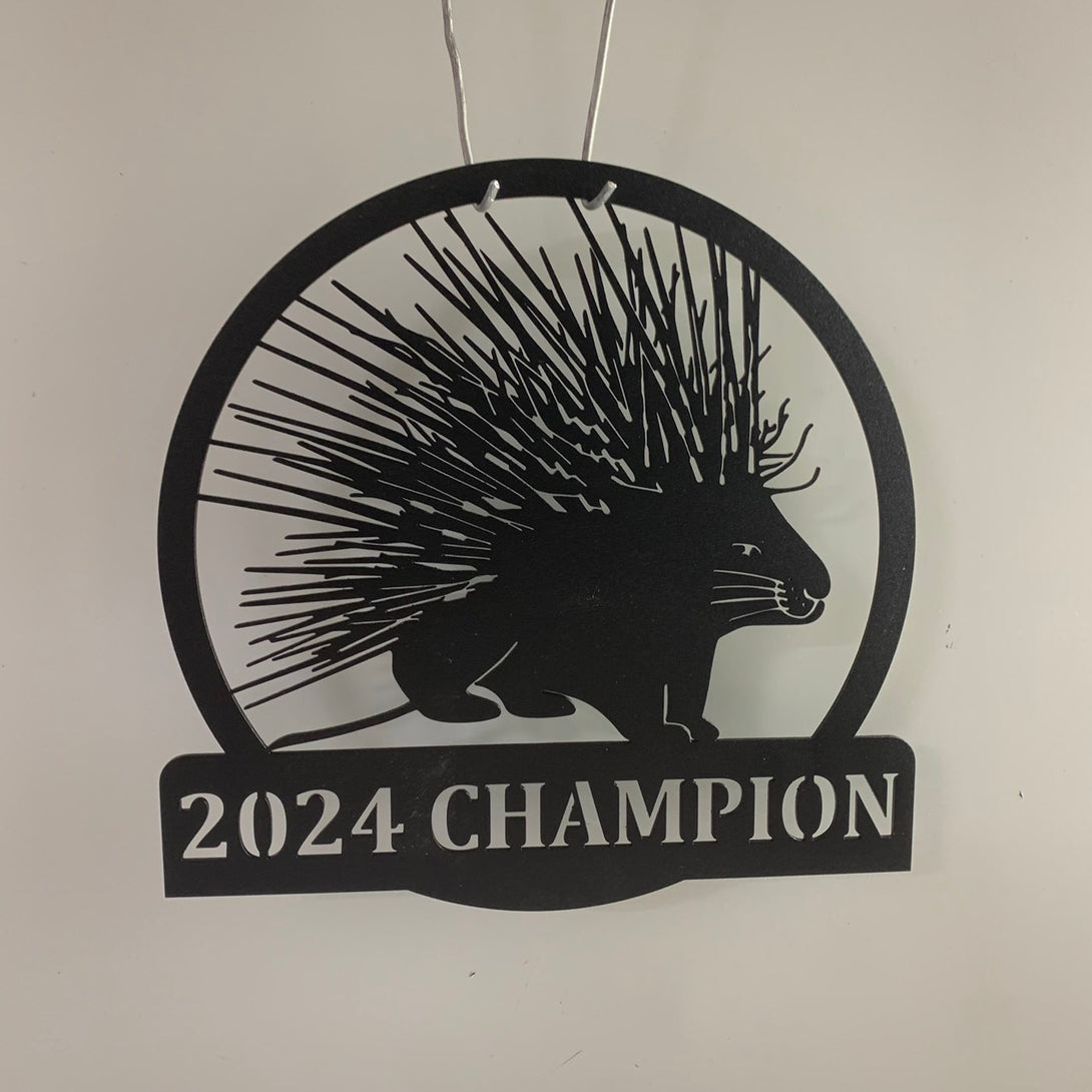 Custom Porcupine Monogram Metal Wall Art, Personalized Porcupine Metal Name Sign, Porcupine Metal Wall Decor, Porcupine Animal Wall Hanging