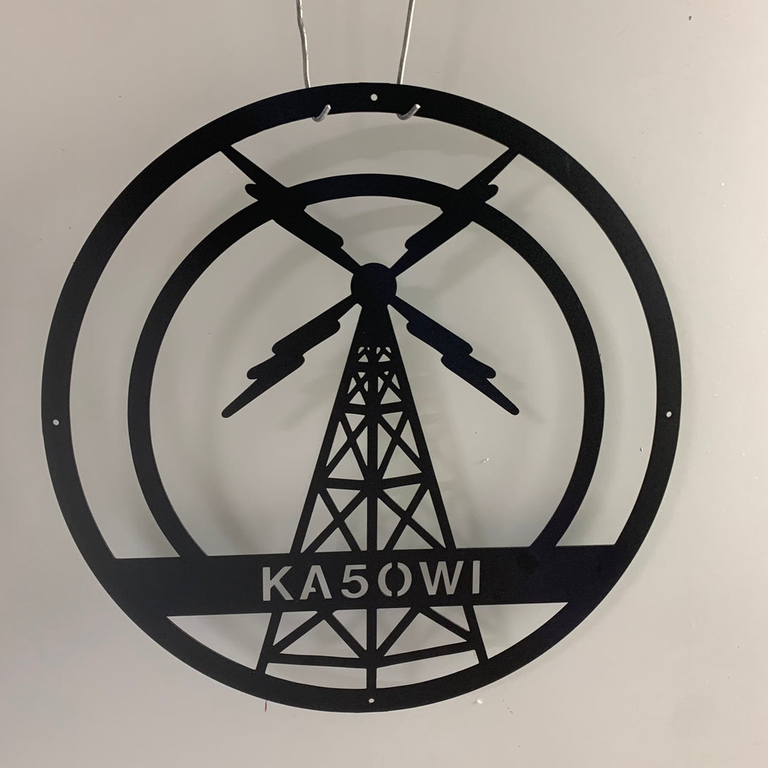 Custom Ham Radio Metal Wall Art, Personalized Radio Operator Metal Name Sign, Amateur Radio Metal Sign Wall Sign Decor