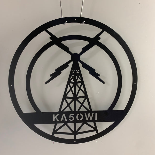 Custom Ham Radio Metal Wall Art, Personalized Radio Operator Metal Name Sign, Amateur Radio Metal Sign Wall Sign Decor