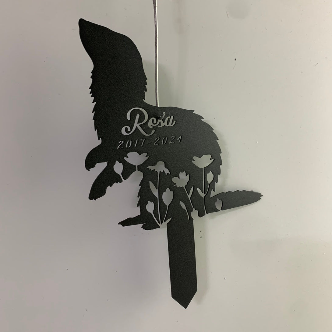 Personalized Ferret Memorial Metal Stake, Pet Memorial Ferret Metal Grave Marker, Custom Metal Ferret Garden Sign, Ferret Metal Yard Sign Decor