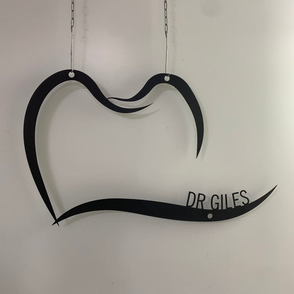 Custom Dental Clinic Metal Wall Art, Personalized Dentist Metal Name Sign, Dentist Doctor Office Metal Sign, Dental Office Metal Wall Decor