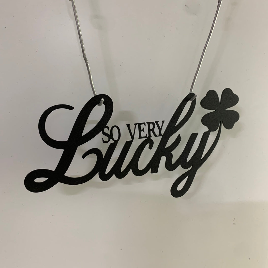 Saint Patrick's Day Lucky Word Metal Wall Art, Lucky Metal Wall Sign In Script, Lucky Letter Metal Wall Hanging, Metal Lucky Word Art