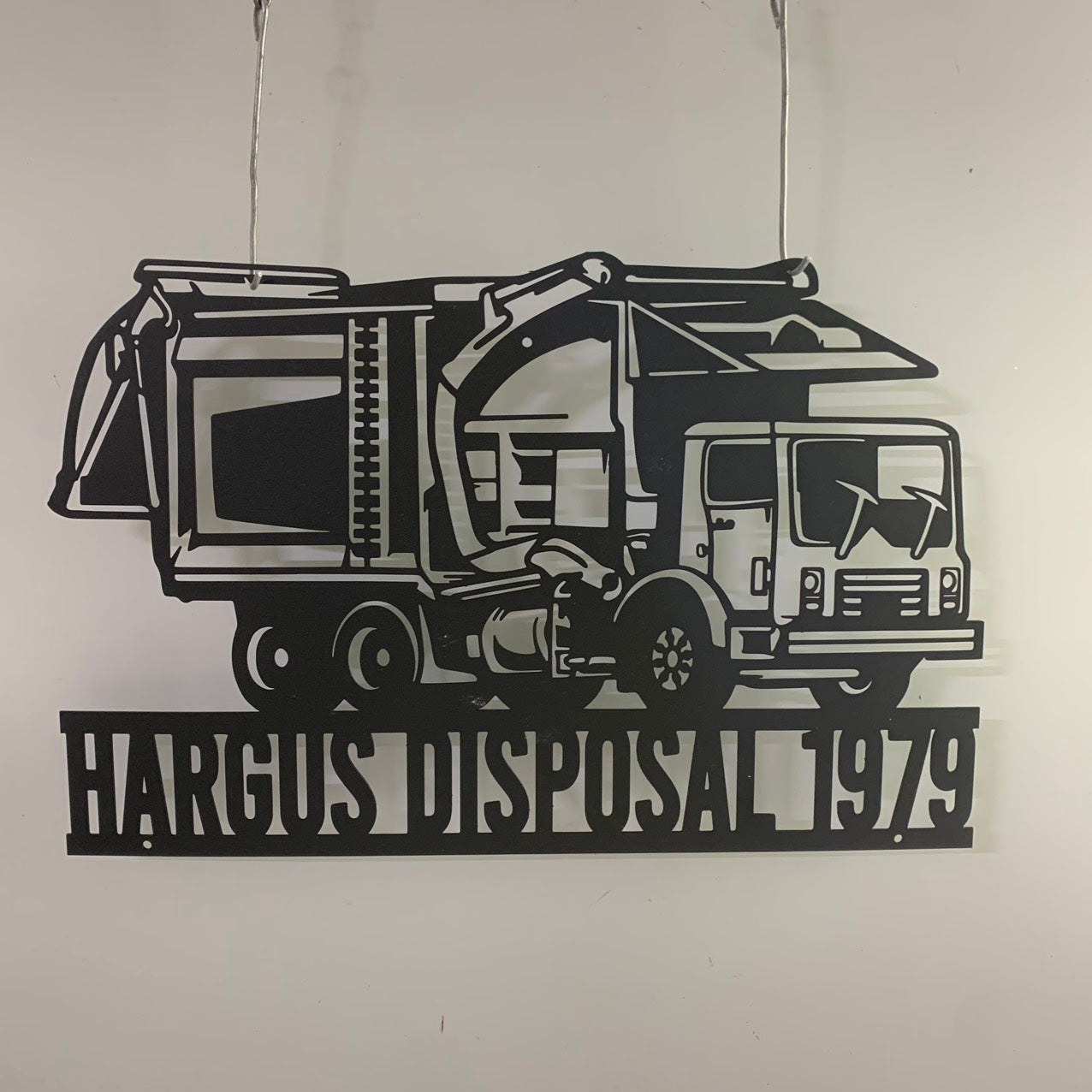 Custom Garbage Truck Metal Wall Art, Personalized Garbage Trucker Metal Name Sign, Garbage Truck Man Cave Metal Wall Hanging Decor
