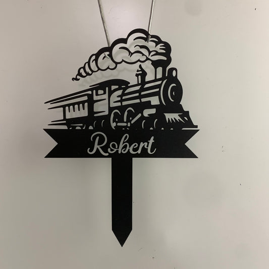 Personalized Train Driver Memorial Metal Stake, Train Driver Metal Sympathy Sign, Train Driver Loss Metal Grave Marker, Train Driver Remembrance Stake
