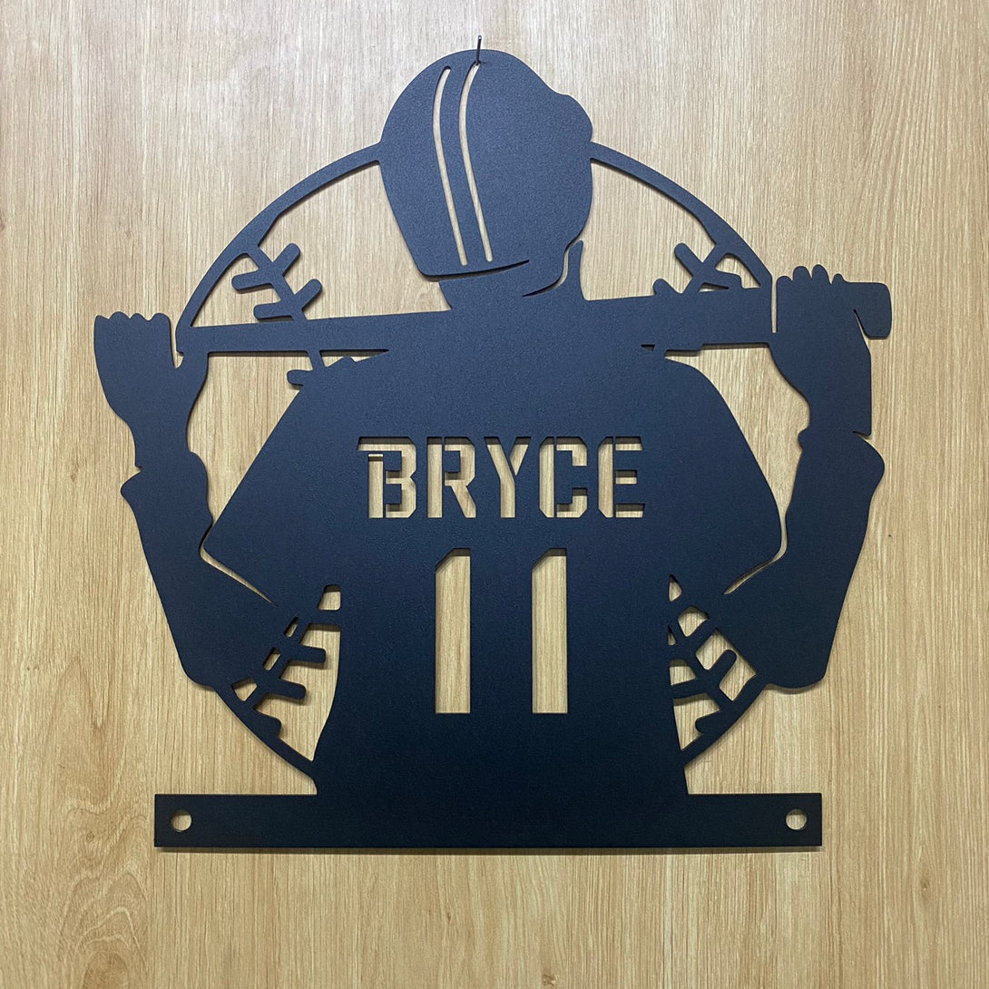 Custom Baseball Metal Wall Art, Personalized Softball Player Metal Name Sign, Baseball Metal Sign With Name, Baseball Lovers Metal Wall Sign