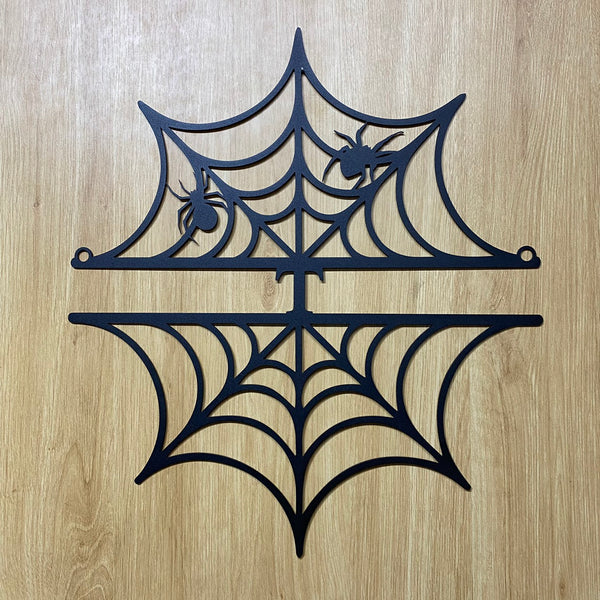 Custom Spider Web Metal Wall Art, Personalized Spider Web Metal Name Sign, Halloween Spider Web Kids Room Nursery Metal Wall Art Decor
