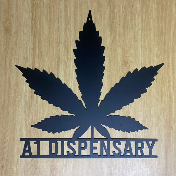 Personalized Weed Metal Wall Art, Custom Cannabis Metal Name Sign, Marijuana Sign Man Cave Metal Decor, Culture Smoking Cigarette Metal Wall Art