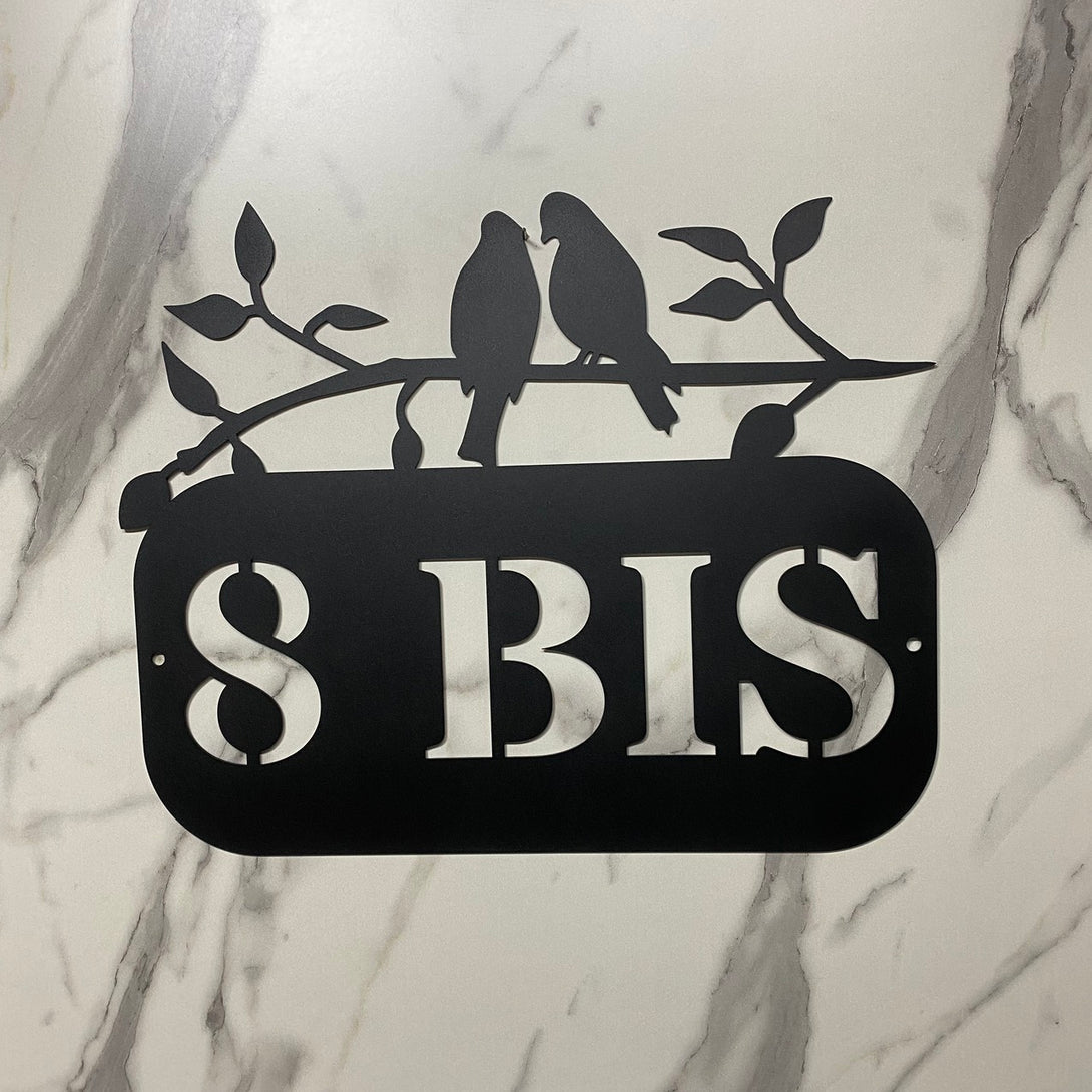 Custom Birds On Branch Address Metal Wall Art, Personalized Bird House Numbers Metal Sign, Address Metal Sign, Front Porch Metal Wall Hanging
