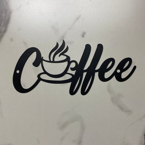 Custom Coffee Metal Wall Sign, Personalized Coffee Bar Metal Sign, Coffee Shop Metal Decor, Coffee Bar Metal Wall Art, Kitchen Wall Decor