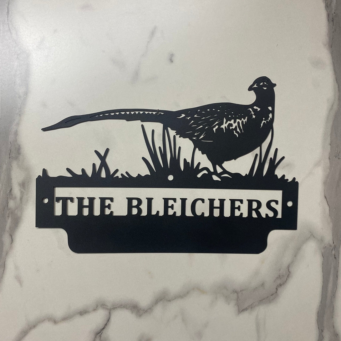 Custom South Dakota Pheasant Metal Wall Art, Personalized Name Pheasant Metal Sign, Custom Name Pheasant Hunting Cabin Metal Art Decor
