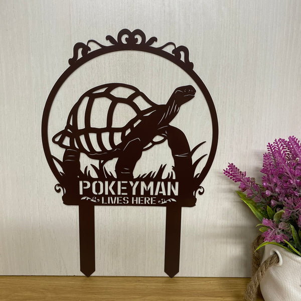 Custom Tortoise Memorial Metal Stake,tortoise Metal Garden Decor, Turtle Loss Metal Grave Marker, Sympathy Metal Sign, Turtle Remembrance Stake