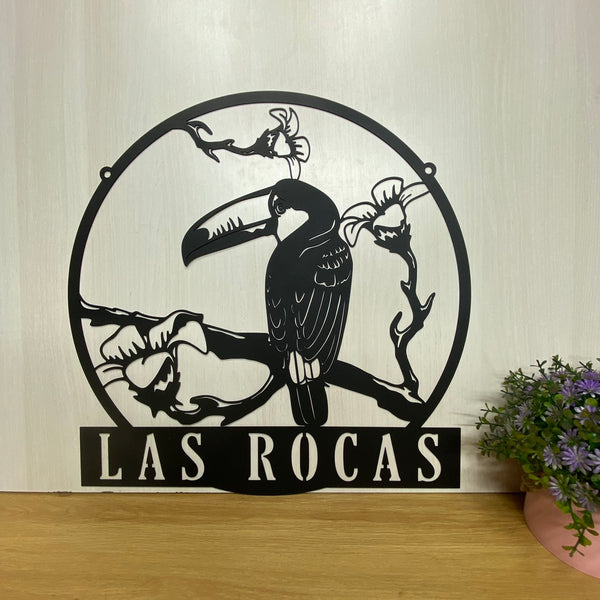 Custom Toucan Bird Metal Wall Hanging Sign, Personalized Tropical Toucan Metal Wall Art, Custom Toucan Tropical Bird Lovers Metal Sign Home Decor