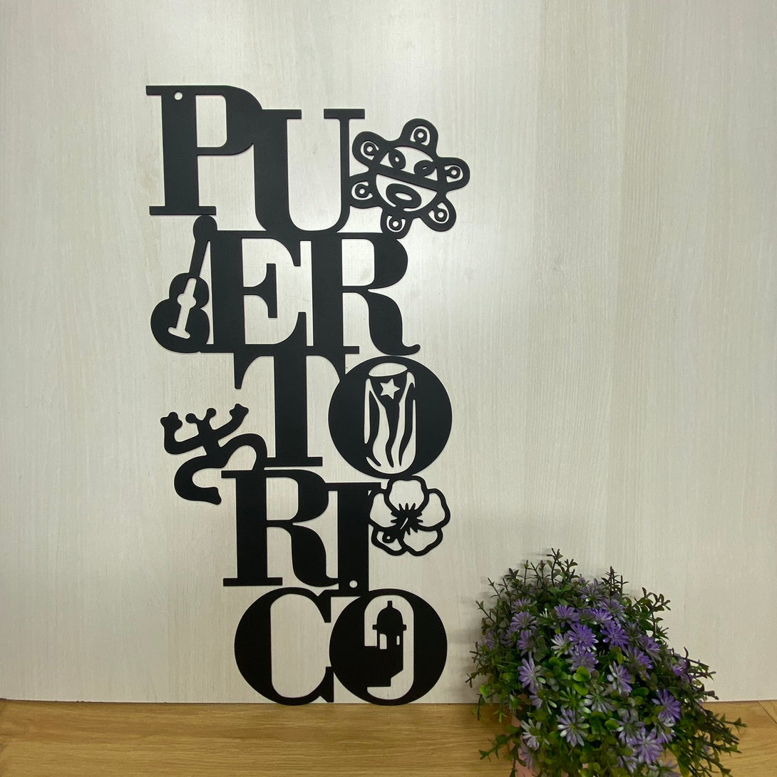 Frog Coqui Puerto Rico Taino Symbol Metal Wall Art, Puerto Rico Taino Sun Sol God Symbol Metal Sign Home Decor, Born In Puerto Rico Metal Sign