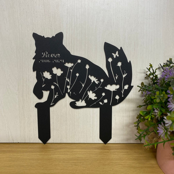 Custom Ragdoll Cat Memorial Metal Plaque With Stake, Personalized Cat Metal Garden Stake,cat Metal Yard Sign, Pet Loss Grave Marker, Remembrance Stake