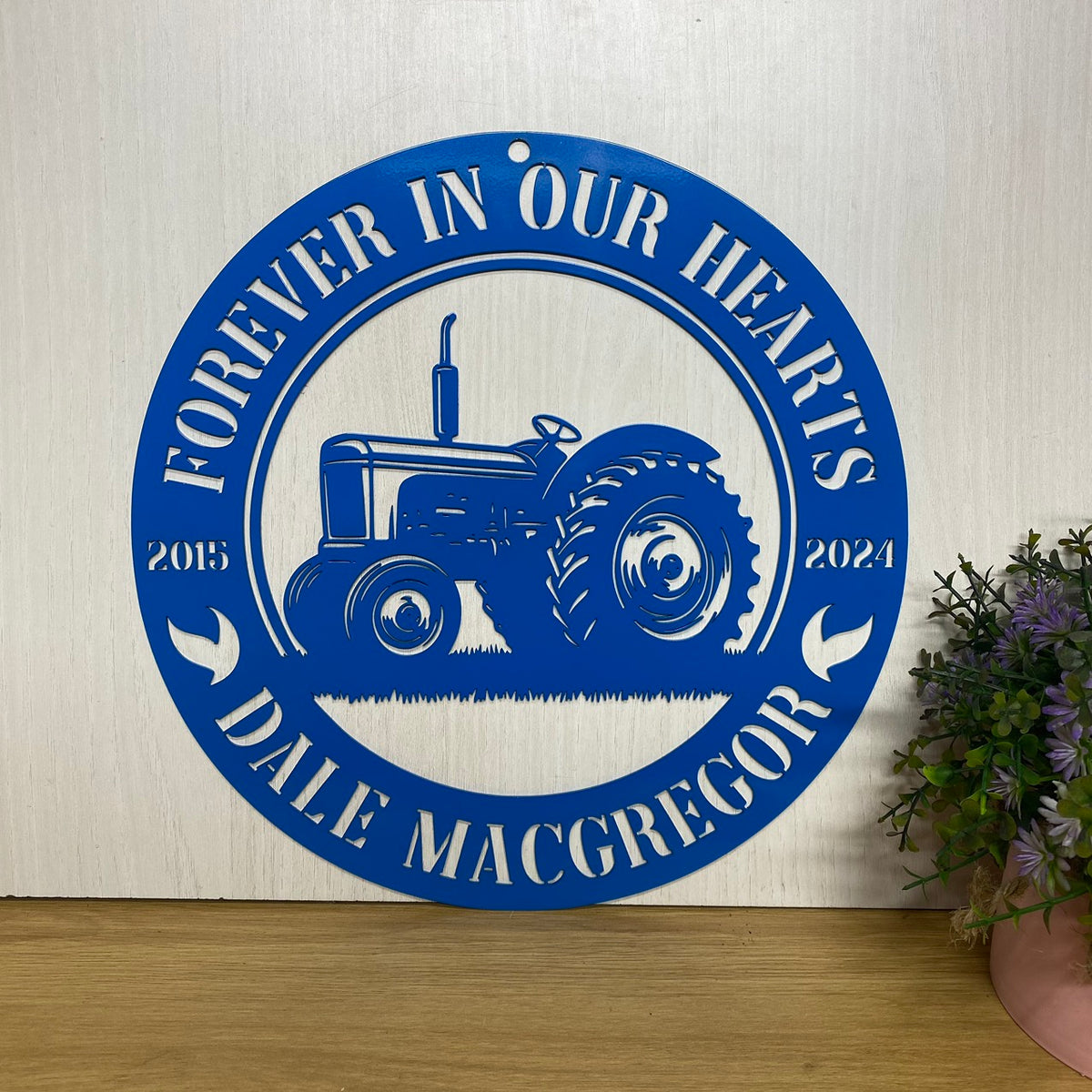 Personalized Tractor Farmer Memorial Sign, Tractor Monogram Metal Wall ...