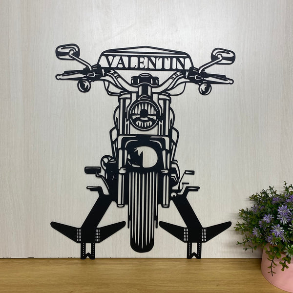 Custom Motorcycle Helmet Holder Metal Wall Hanging, Metal Motorcycle Helmet Metal Wall Decor, Garage Metal Sign, Motorcycle Metal Helmet Holder