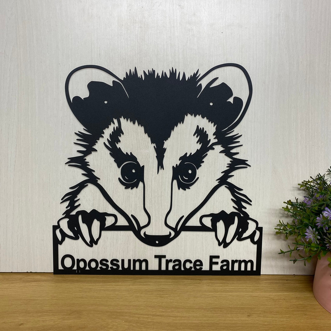 Custom Opossum Metal Wall Art, Opossum Metal Wall Sign Decor, Opossum Animal Metal Wall Hanging, Opossum Lover Metal Home Decor