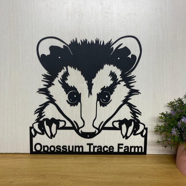 Custom Opossum Metal Wall Art, Opossum Metal Wall Sign Decor, Opossum Animal Metal Wall Hanging, Opossum Lover Metal Home Decor