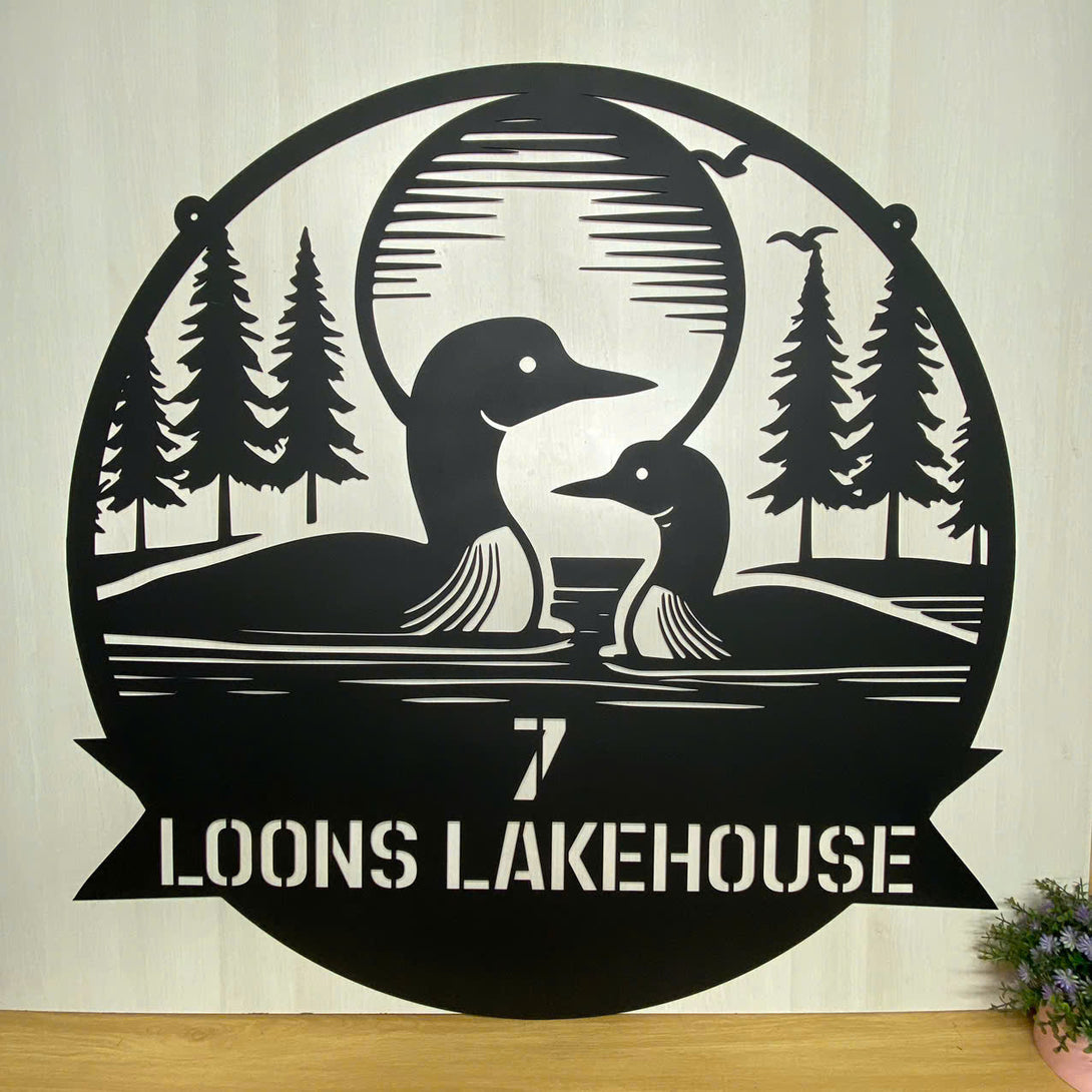 Personalized Duck Pond Metal Farm Sign, Custom Duck Farm Metal Barn Ranch Decor, Quack Shack Loon Duck Farmhouse Metal Hanging Decor