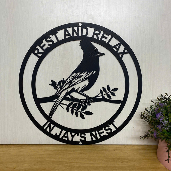 Personalized Cardinal Bird On Branch Monogram Metal Wall Art, Custom Cardinals Birds Family Name Metal Sign, Cardinals Lover Metal Wall Hanging Decor