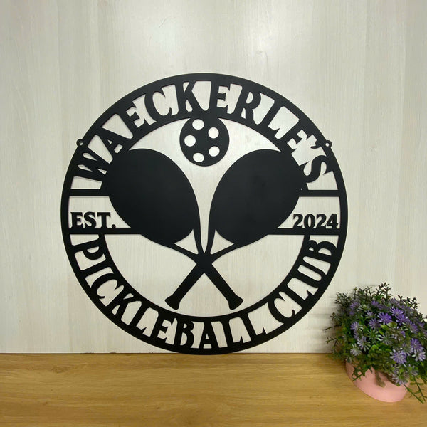 Personalized Pickleball Metal Sign, Custom Pickleball Metal Wall Art, Pickleball Sport Club Metal Sign Decor, Pickleball Player Metal Name Sign