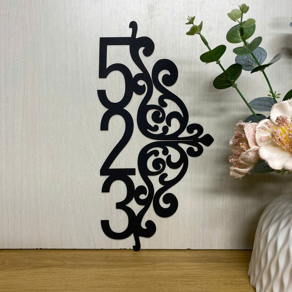 Custom Address House Number Vertical Metal Sign, Modern Vertical Metal House Number Sign, House Number Front Porch Sign, Address Outdoor Patio Sign