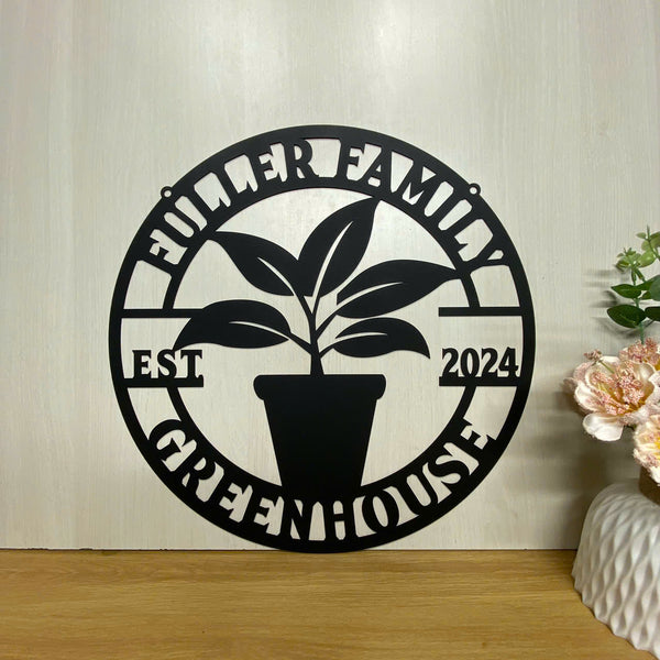 Custom Gardener Name Metal Hanging Sign, Personalized Garden Metal Sign, Potted Plant Metal Wall Hanging Garden Decor, Gardening Lover Metal Art