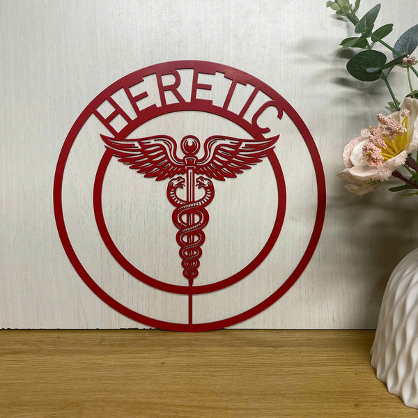 Custom Doctor Logo Monogram Metal Sign, Personalized Doctor Clinic Metal Name Sign, Medical Symbol Caduceus Metal Art, Metal Health Care Nurse Sign