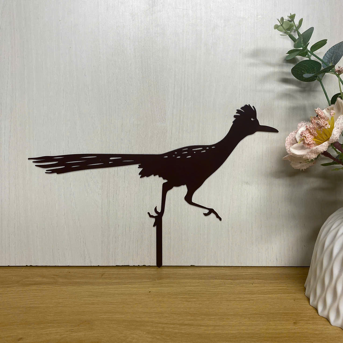 Roadrunner Metal Garden Stakes, Roadrunner Metal Yard Sign, Rustic Roadrunner Garden Sign, Roadrunner Farm Field Stake, Roadrunner Garden Decor