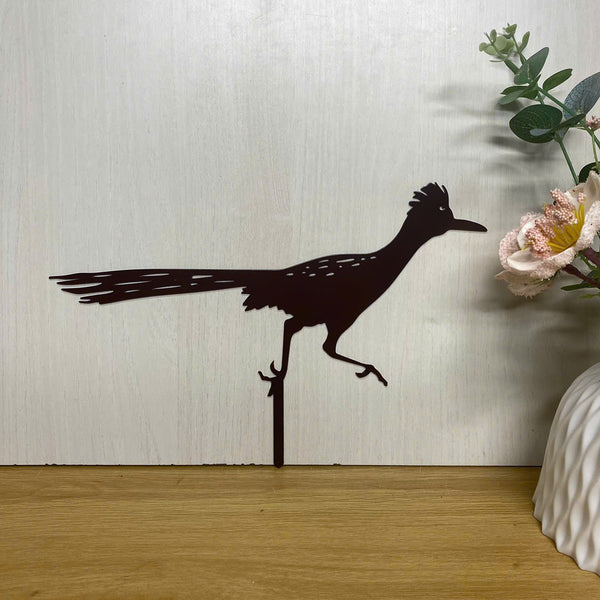 Roadrunner Metal Garden Stakes, Roadrunner Metal Yard Sign, Rustic Roadrunner Garden Sign, Roadrunner Farm Field Stake, Roadrunner Garden Decor