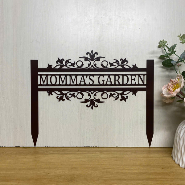 Custom Garden Metal Sign With Stakes, Personalized Monogram Metal Yard Stake, Metal Garden Stake For Outdoor Decor, Front Door Metal Lawn Sign